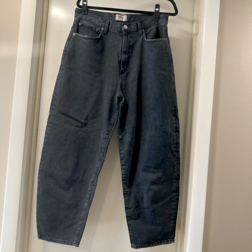 Agolde Black Denim Balloon Jean